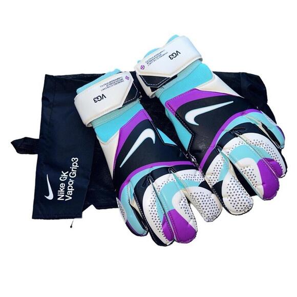 Nike Other - NEW Nike GK Grip 7 Goalkeeper Soccer Gloves Pink White Blue FB2998-010